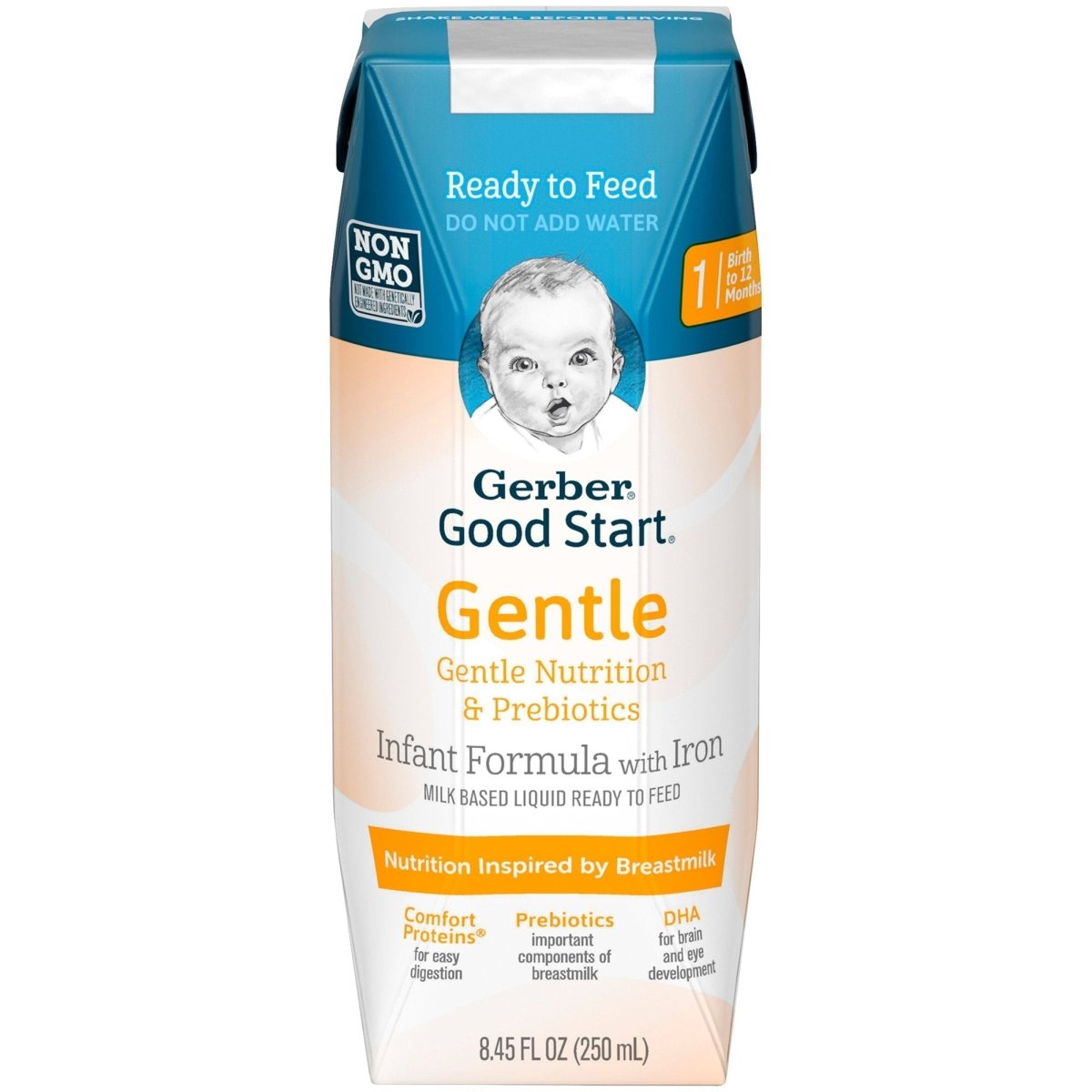 Gerber Good Start Gentle NonGMO Ready to Use Infant Formula, 8.45 oz. Carton - 784698_CS - 1 Gerber Good Start Gentle NonGMO Ready to Use Infant Formula, 8.45 oz. Carton - 784698_CS - 1