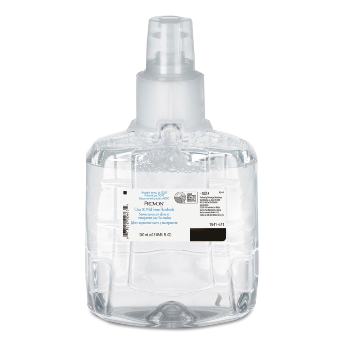 GOJO Provon Clear and Mild Foam Handwash 1,200 mL, Dispenser Refill Bottle, Unscented - 847406_EA - 1 GOJO Provon Clear and Mild Foam Handwash 1,200 mL, Dispenser Refill Bottle, Unscented - 847406_EA - 1