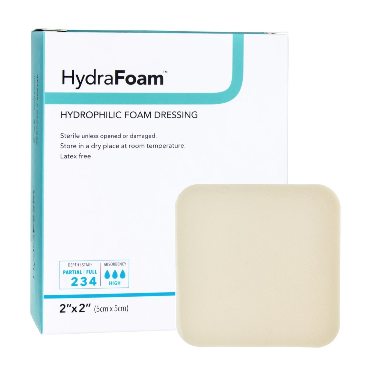 HydraFoam Nonadhesive without Border Foam Dressing, 2 x 2 Inch - 719721_BX - 1 HydraFoam Nonadhesive without Border Foam Dressing, 2 x 2 Inch - 719721_BX - 1