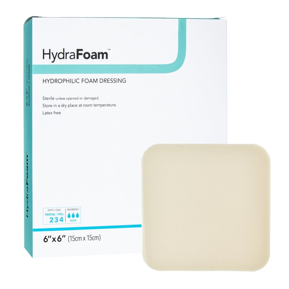 HydraFoam Nonadhesive without Border Foam Dressing, 6 x 6 Inch - 719723_BX - 1 HydraFoam Nonadhesive without Border Foam Dressing, 6 x 6 Inch - 719723_BX - 1