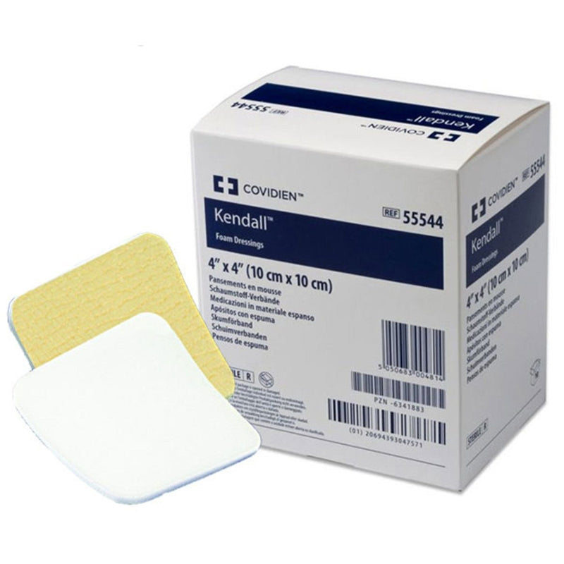 Kendall Adhesive with Border Foam Dressing, 4 x 4 Inch - 548570_BX - 1 Kendall Adhesive with Border Foam Dressing, 4 x 4 Inch - 548570_BX - 1