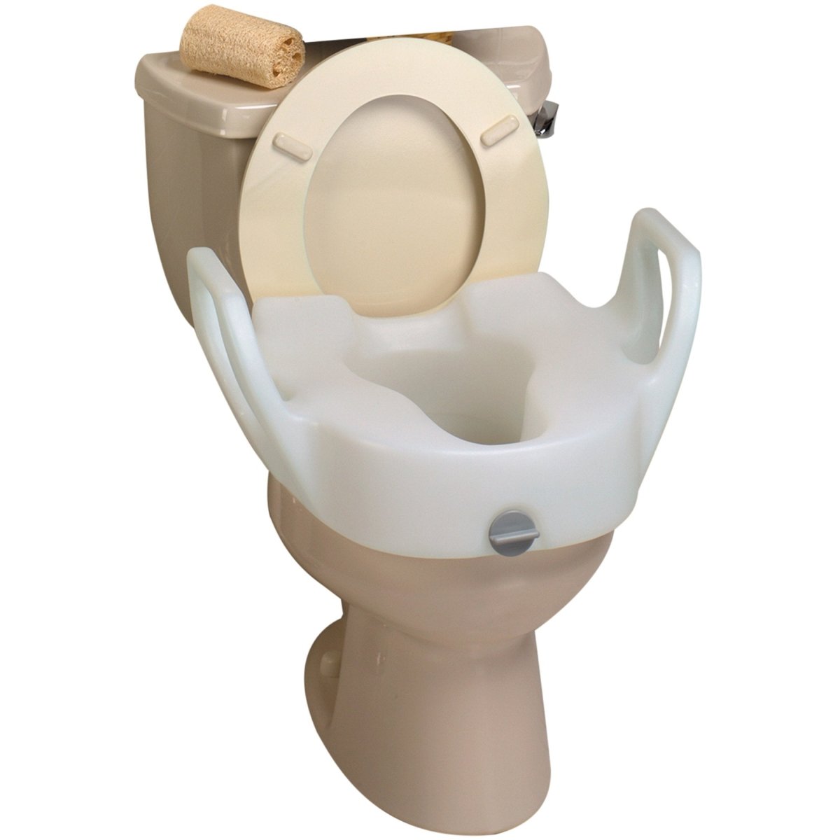 Lock-On Elevated Toilet Seat with Arms - 879826_EA - 1 Lock-On Elevated Toilet Seat with Arms - 879826_EA - 1