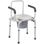 Mabis Drop-Arm Steel Commode - 707368_EA - 2 Mabis Drop-Arm Steel Commode - 707368_EA - 2