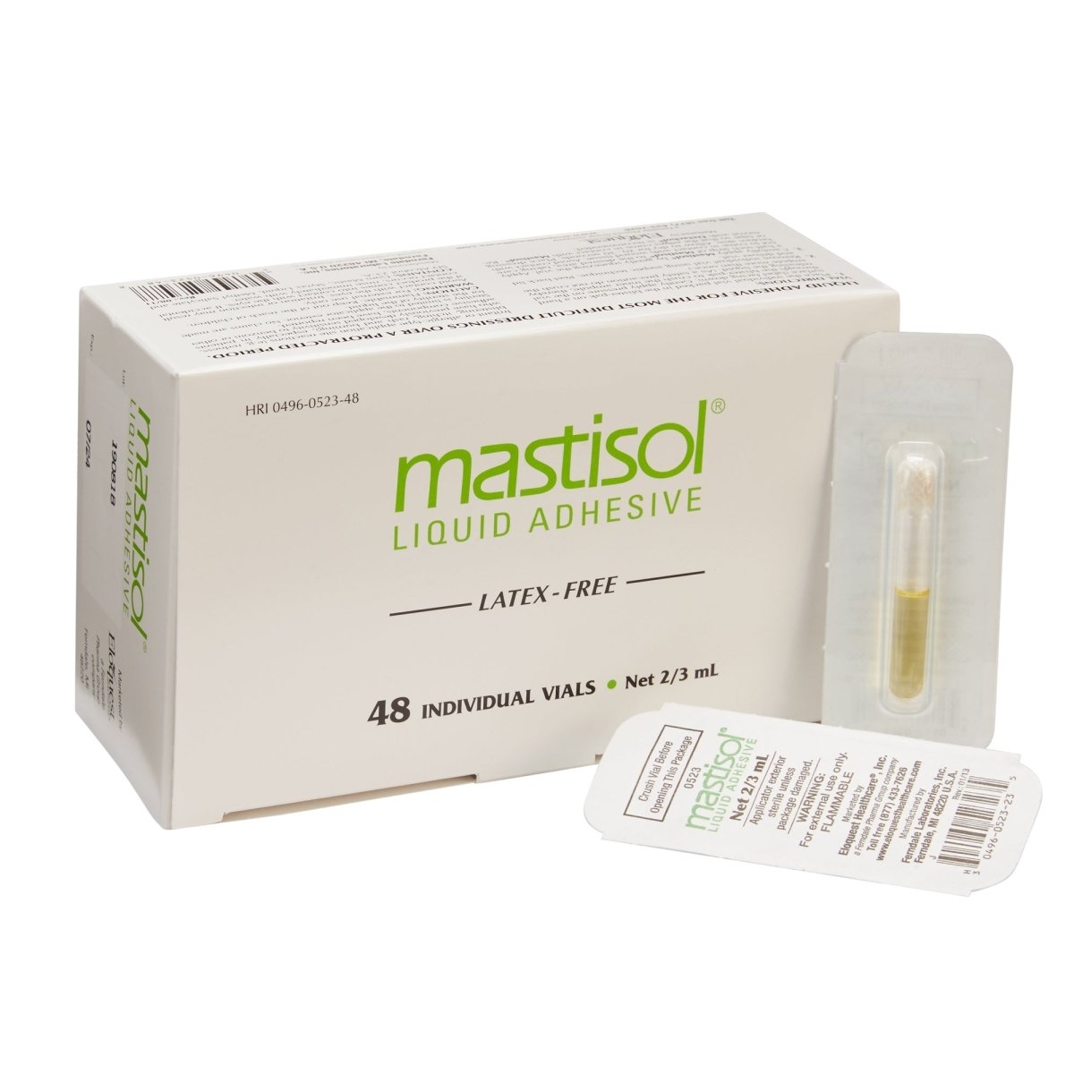 Mastisol Liquid Bandage, 2/3 mL Sterile Tip Vial - 384949_BX - 1 Mastisol Liquid Bandage, 2/3 mL Sterile Tip Vial - 384949_BX - 1