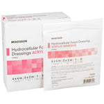McKesson Acrylic Adhesive with Border Foam Dressing, 4 x 4 Inch - 1138281_BX - 1 McKesson Acrylic Adhesive with Border Foam Dressing, 4 x 4 Inch - 1138281_BX - 1