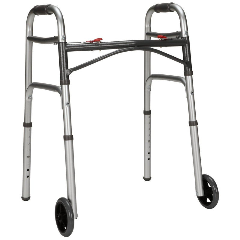 McKesson Aluminum Folding Walker, 25 – 32¼ Inch Height - 1088077_CS - 1 McKesson Aluminum Folding Walker, 25 – 32¼ Inch Height - 1088077_CS - 1