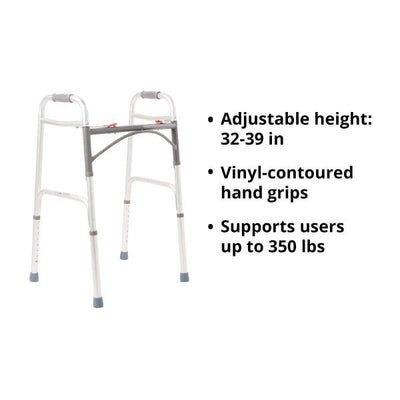 McKesson Aluminum Folding Walker, 32 – 39 Inch Height - 1128907_EA - 6 McKesson Aluminum Folding Walker, 32 – 39 Inch Height - 1128907_EA - 6