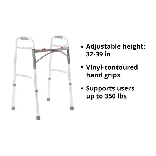 McKesson Aluminum Folding Walker, 32 – 39 Inch Height - 1128907_EA - 6 McKesson Aluminum Folding Walker, 32 – 39 Inch Height - 1128907_EA - 6