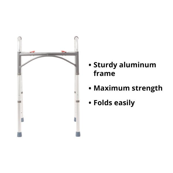 McKesson Aluminum Folding Walker, 32 – 39 Inch Height - 1128907_EA - 5 McKesson Aluminum Folding Walker, 32 – 39 Inch Height - 1128907_EA - 5