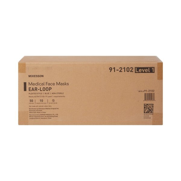 McKesson ASTM Level 1 Medical Face Masks - 1196784_CS - 6 McKesson ASTM Level 1 Medical Face Masks - 1196784_CS - 6