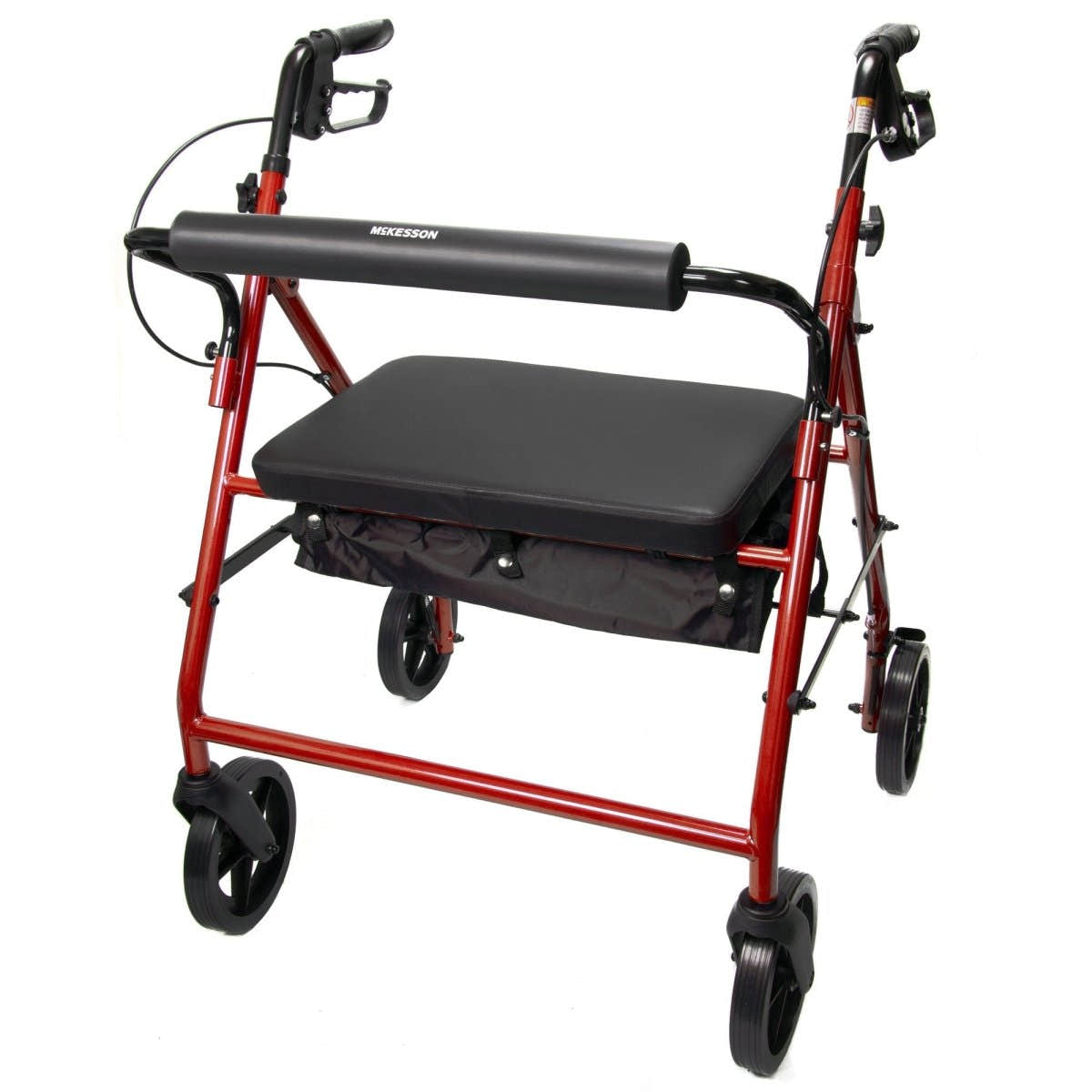 McKesson Bariatric Folding 4-Wheel Rollator, Blue - 1065270_EA - 1 McKesson Bariatric Folding 4-Wheel Rollator - 1065271_EA - 2