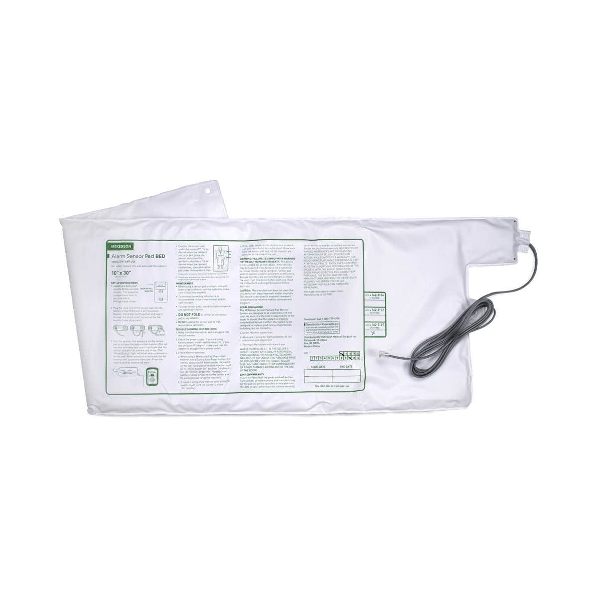 McKesson Bed Alarm Sensor Pad - 1020956_CS - 1 McKesson Bed Alarm Sensor Pad - 1020956_CS - 1