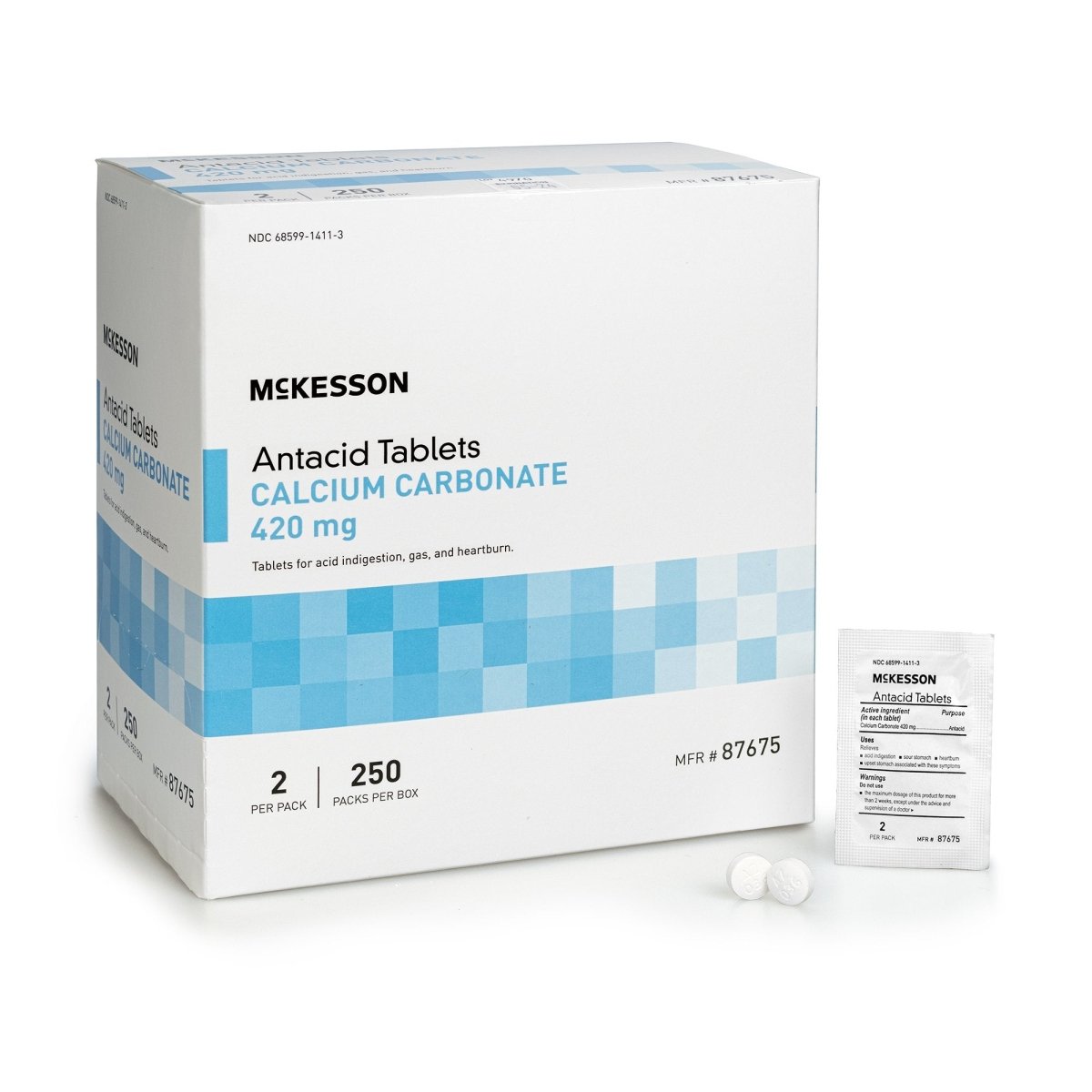 Mckesson Calcium Carbonate Antacid - 1111738_BX - 1 Mckesson Calcium Carbonate Antacid - 1111738_BX - 1