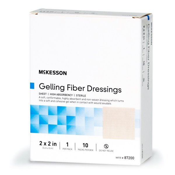 McKesson Carboxymethyl Cellulose (CMC) Absorbent Gelling Fiber Dressing - 1138625_EA - 4 McKesson Carboxymethyl Cellulose (CMC) Absorbent Gelling Fiber Dressing - 1138625_EA - 4