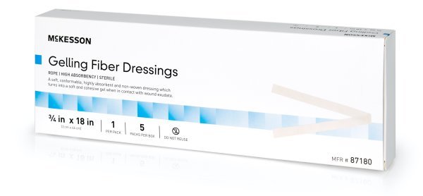 McKesson Carboxymethyl Cellulose (CMC) Absorbent Gelling Fiber Dressing - 1138626_EA - 1 McKesson Carboxymethyl Cellulose (CMC) Absorbent Gelling Fiber Dressing - 1138626_BX - 2