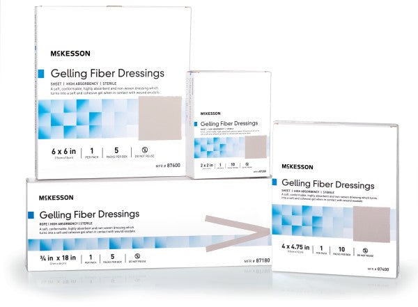 McKesson Carboxymethyl Cellulose (CMC) Absorbent Gelling Fiber Dressing - 1138626_EA - 1 McKesson Carboxymethyl Cellulose (CMC) Absorbent Gelling Fiber Dressing - 1138626_EA - 1