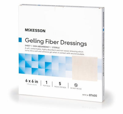 McKesson Carboxymethyl Cellulose (CMC) Absorbent Gelling Fiber Dressing - 1138628_EA - 5 McKesson Carboxymethyl Cellulose (CMC) Absorbent Gelling Fiber Dressing - 1138628_EA - 5