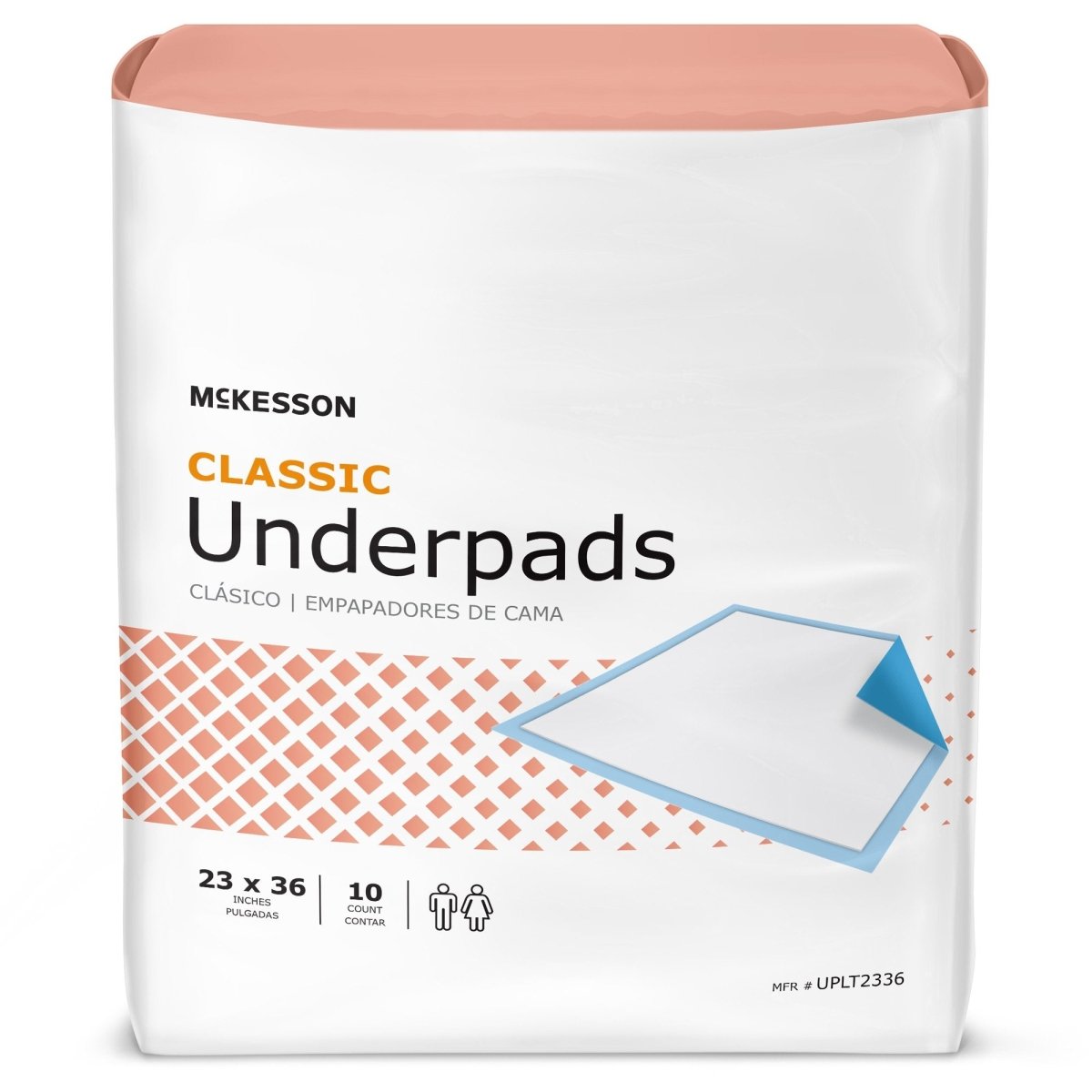 McKesson Classic Light Absorbency Underpads, 23 x 36 Inch - 724033_BG - 1 McKesson Classic Light Absorbency Underpads, 23 x 36 Inch - 724033_BG - 1
