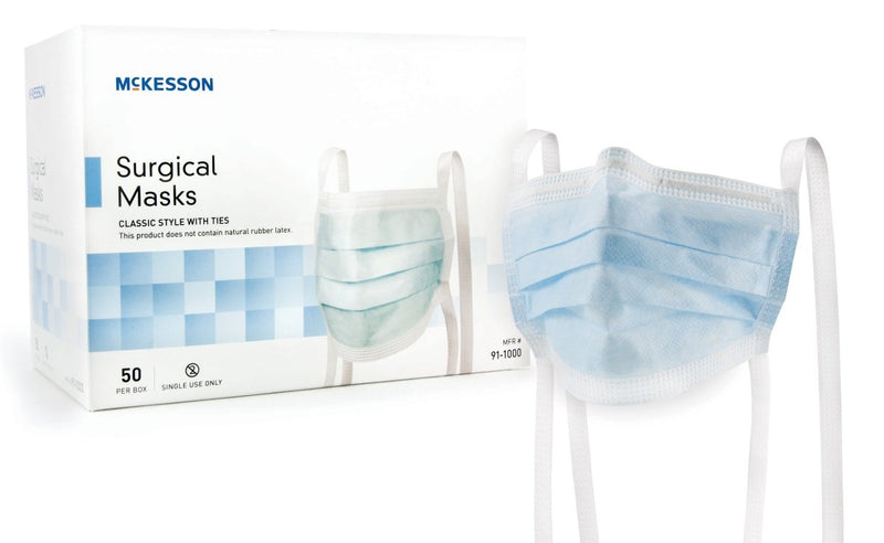 McKesson Classic Style Surgical Mask, Blue - 188696_BX - 1 McKesson Classic Style Surgical Mask, Blue - 188696_BX - 1