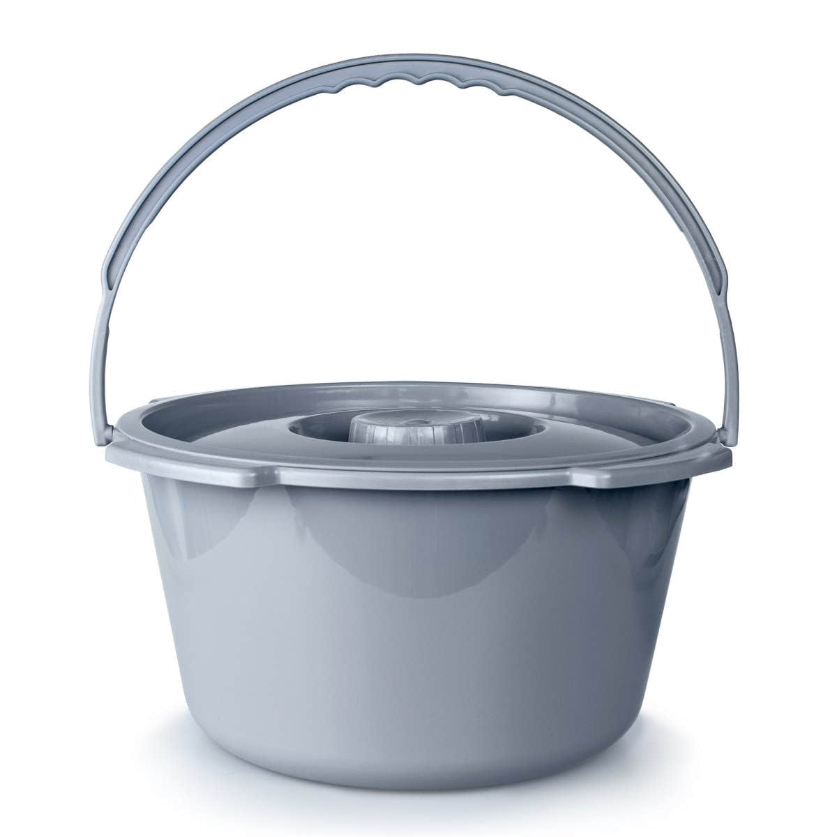 McKesson Commode Bucket With Metal Handle And Cover, 7-1/2 Quart, Gray -Case of 12 McKesson Commode Bucket With Metal Handle And Cover, 7-1/2 Quart, Gray - 1103373_CS - 2