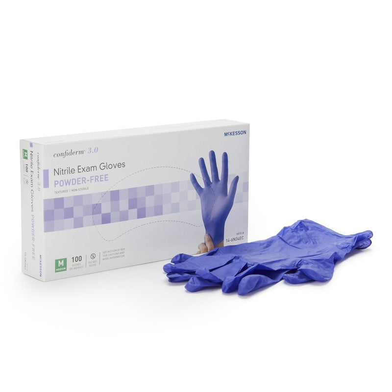 Mckesson Confiderm 3.0 Nitrile Exam Gloves - 1107941_BX - 4 Mckesson Confiderm 3.0 Nitrile Exam Gloves - 1107941_BX - 4