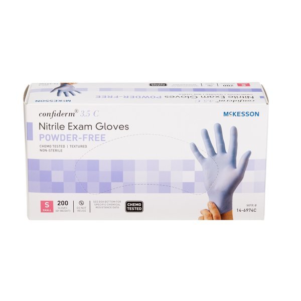 McKesson Confiderm 3.5C Nitrile Exam Glove, Blue - 765874_BX - 10 McKesson Confiderm 3.5C Nitrile Exam Glove, Blue - 765874_BX - 10