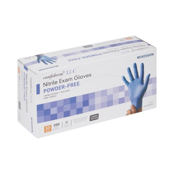 McKesson Confiderm 3.5C Nitrile Exam Glove, Blue - 765873_BX - 4 McKesson Confiderm 3.5C Nitrile Exam Glove, Blue - 765873_BX - 4