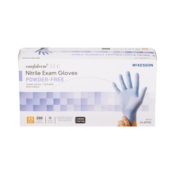 McKesson Confiderm 3.5C Nitrile Exam Glove, Blue - 765873_BX - 3 McKesson Confiderm 3.5C Nitrile Exam Glove, Blue - 765873_BX - 3