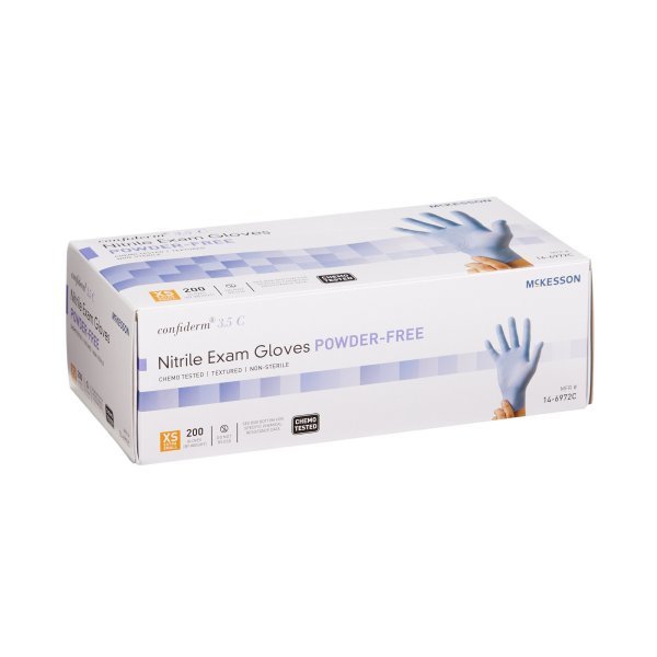 McKesson Confiderm 3.5C Nitrile Exam Glove, Blue - 765873_BX - 6 McKesson Confiderm 3.5C Nitrile Exam Glove, Blue - 765873_BX - 6