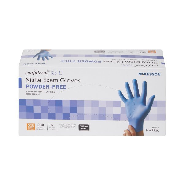 McKesson Confiderm 3.5C Nitrile Exam Glove, Blue - 765873_BX - 7 McKesson Confiderm 3.5C Nitrile Exam Glove, Blue - 765873_BX - 7