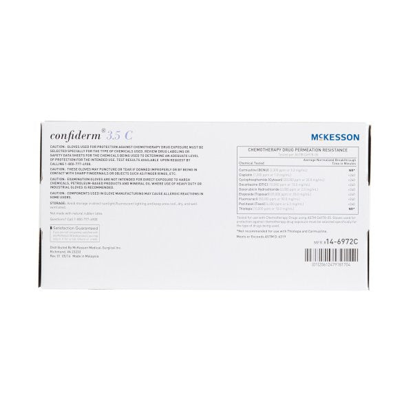 McKesson Confiderm 3.5C Nitrile Exam Glove, Blue - 765873_BX - 5 McKesson Confiderm 3.5C Nitrile Exam Glove, Blue - 765873_BX - 5