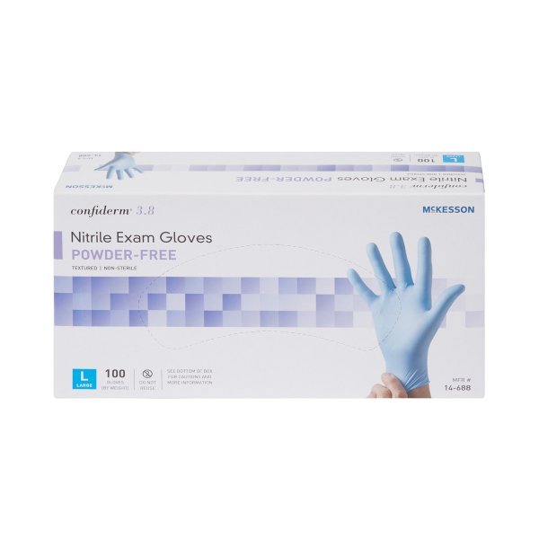 McKesson Confiderm 3.8 Nitrile Exam Glove, Blue - 921613_CS - 7 McKesson Confiderm 3.8 Nitrile Exam Glove, Blue - 921613_CS - 7