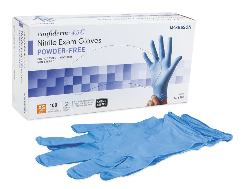 McKesson Confiderm 4.5C Nitrile Exam Glove, Blue - 921602_BX - 2 McKesson Confiderm 4.5C Nitrile Exam Glove, Blue - 921602_BX - 2