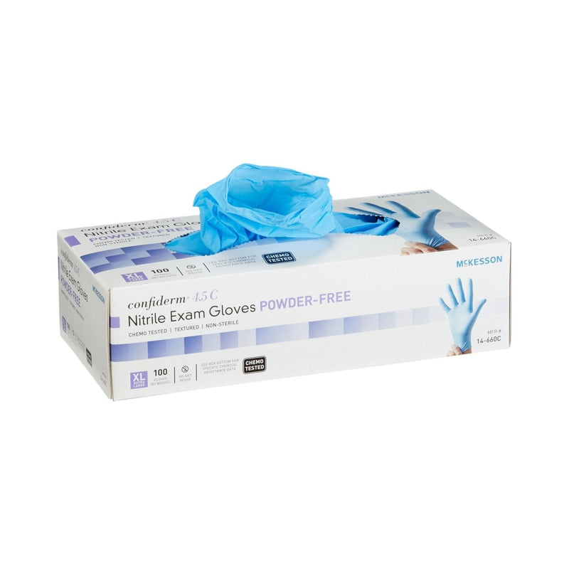 McKesson Confiderm 4.5C Nitrile Exam Glove, Blue - 921605_BX - 5 McKesson Confiderm 4.5C Nitrile Exam Glove, Blue - 921605_BX - 5