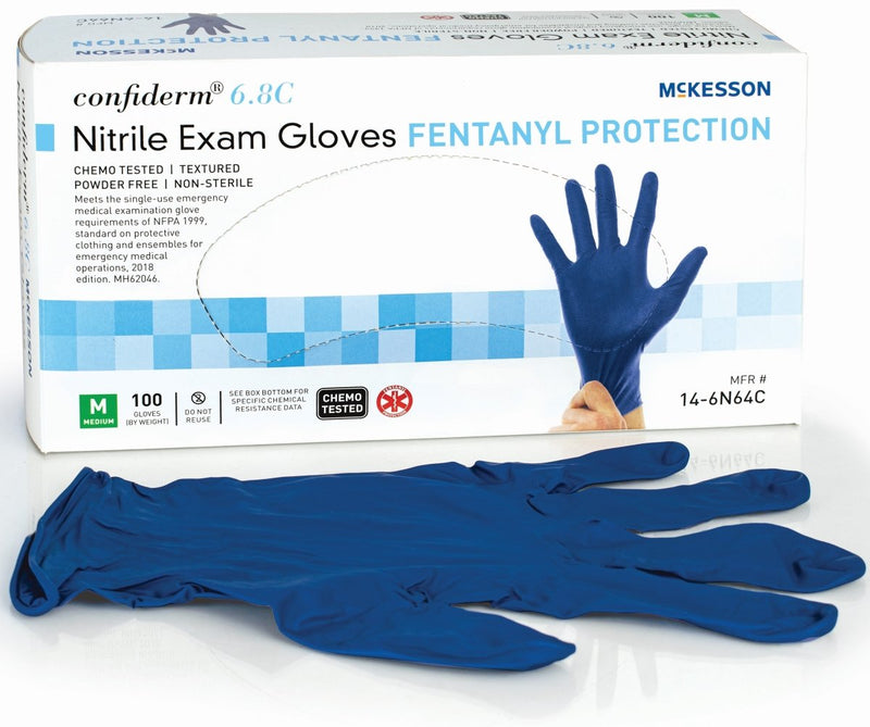 McKesson Confiderm 6.8C Nitrile Exam Glove, Blue - 1163940_BX - 2 McKesson Confiderm 6.8C Nitrile Exam Glove, Blue - 1163940_BX - 2