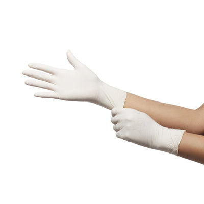 McKesson Confiderm NonSterile Latex Standard Cuff Length Textured Fingertips Ivory Exam Gloves - 921592_BX - 2 McKesson Confiderm NonSterile Latex Standard Cuff Length Textured Fingertips Ivory Exam Gloves - 921592_BX - 2