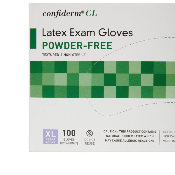 McKesson Confiderm NonSterile Latex Standard Cuff Length Textured Fingertips Ivory Exam Gloves - 921592_BX - 5 McKesson Confiderm NonSterile Latex Standard Cuff Length Textured Fingertips Ivory Exam Gloves - 921592_BX - 5