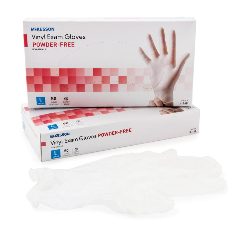 McKesson Confiderm Vinyl Exam Glove, Clear - 871024_BX - 3 McKesson Confiderm Vinyl Exam Glove, Clear - 871024_BX - 3