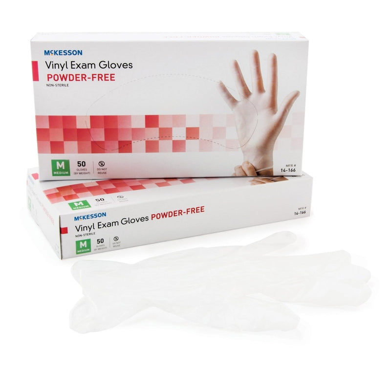 McKesson Confiderm Vinyl Exam Glove, Clear - 871023_BX - 2 McKesson Confiderm Vinyl Exam Glove, Clear - 871023_BX - 2