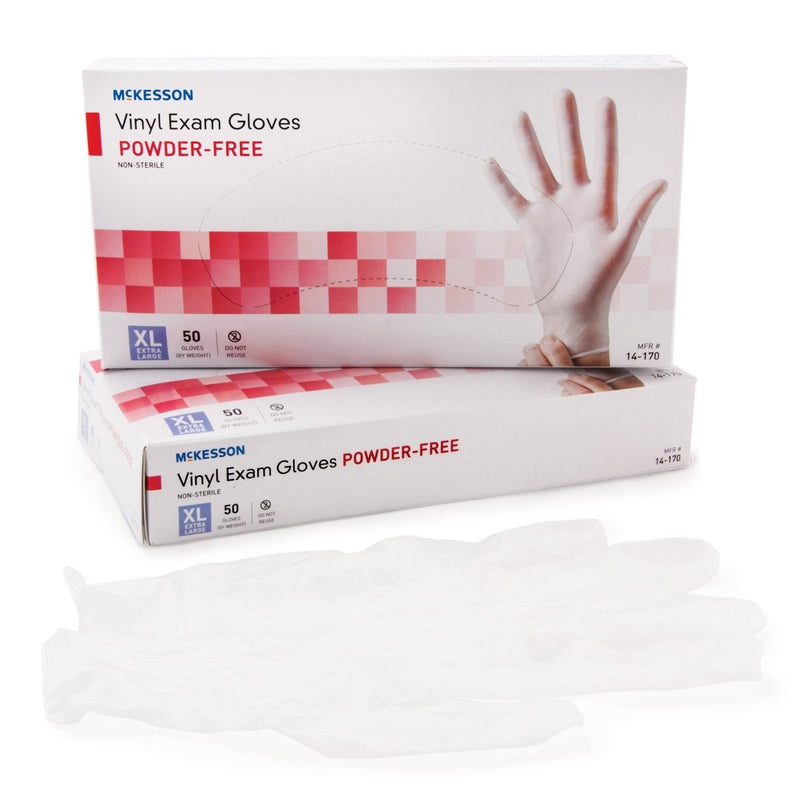 McKesson Confiderm Vinyl Exam Glove, Clear - 871025_BX - 4 McKesson Confiderm Vinyl Exam Glove, Clear - 871025_BX - 4