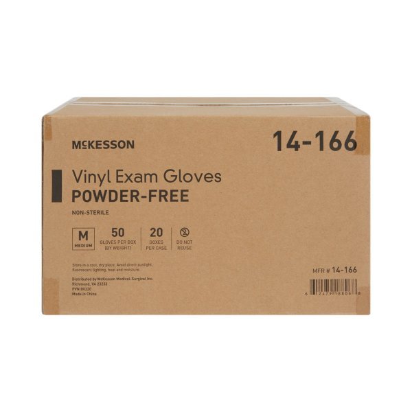 McKesson Confiderm Vinyl Exam Gloves - 871023_CS - 10 McKesson Confiderm Vinyl Exam Gloves - 871023_CS - 10