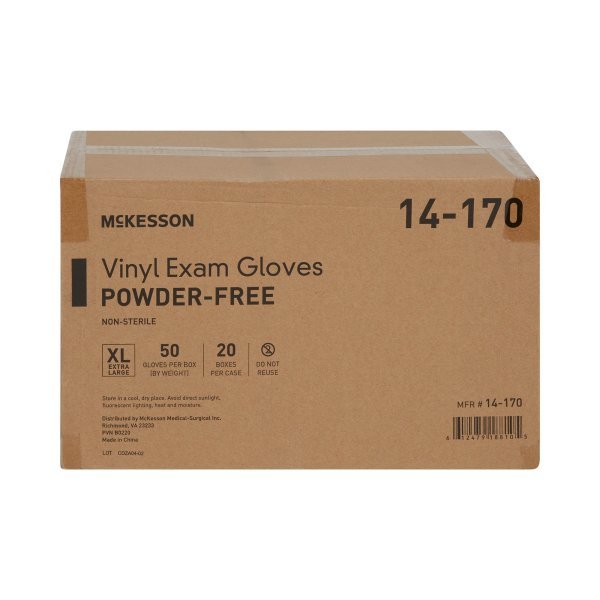 McKesson Confiderm Vinyl Exam Gloves - 871025_CS - 7 McKesson Confiderm Vinyl Exam Gloves - 871025_CS - 7