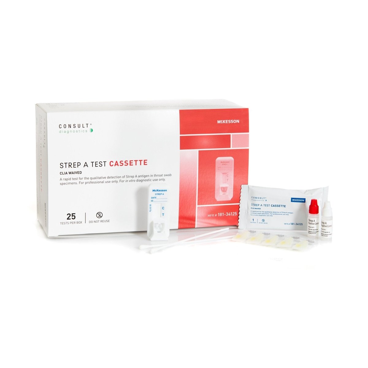 Mckesson Consult Strep A Infectious Disease Immunoassay Respiratory Test Kit - 1127458_KT - 1 Mckesson Consult Strep A Infectious Disease Immunoassay Respiratory Test Kit - 1127458_KT - 1