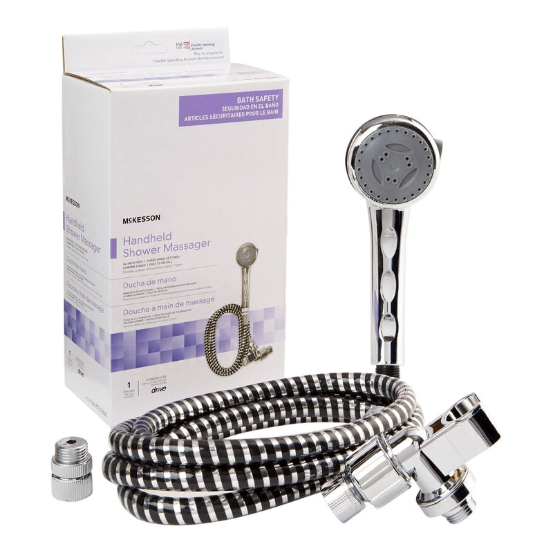Mckesson Deluxe Hand Held Showerhead With Massage - 1103367_CS - 1 Mckesson Deluxe Hand Held Showerhead With Massage - 1103367_CS - 1