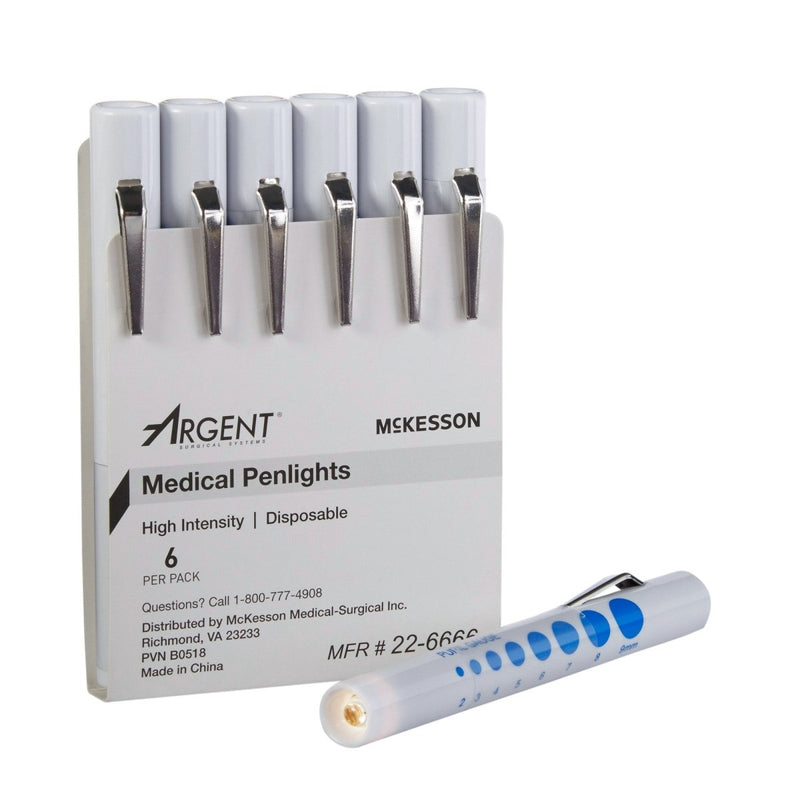 McKesson Disposable Penlight White Light, 4½ Inch - 193987_PK - 10 McKesson Disposable Penlight White Light, 4½ Inch - 193987_PK - 10
