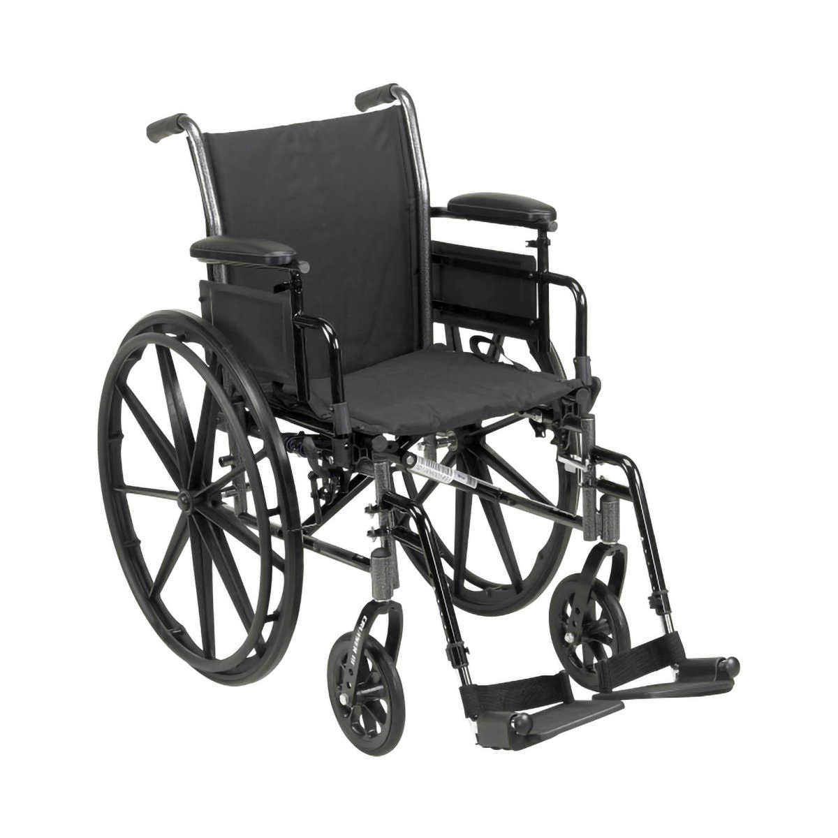 Mckesson Dual Axle Lightweight Wheelchair with Desk Length Arm Elevating Legrest, 20 Inch -Each Mckesson Dual Axle Lightweight Wheelchair with Desk Length Arm Elevating Legrest - 1128897_EA - 2