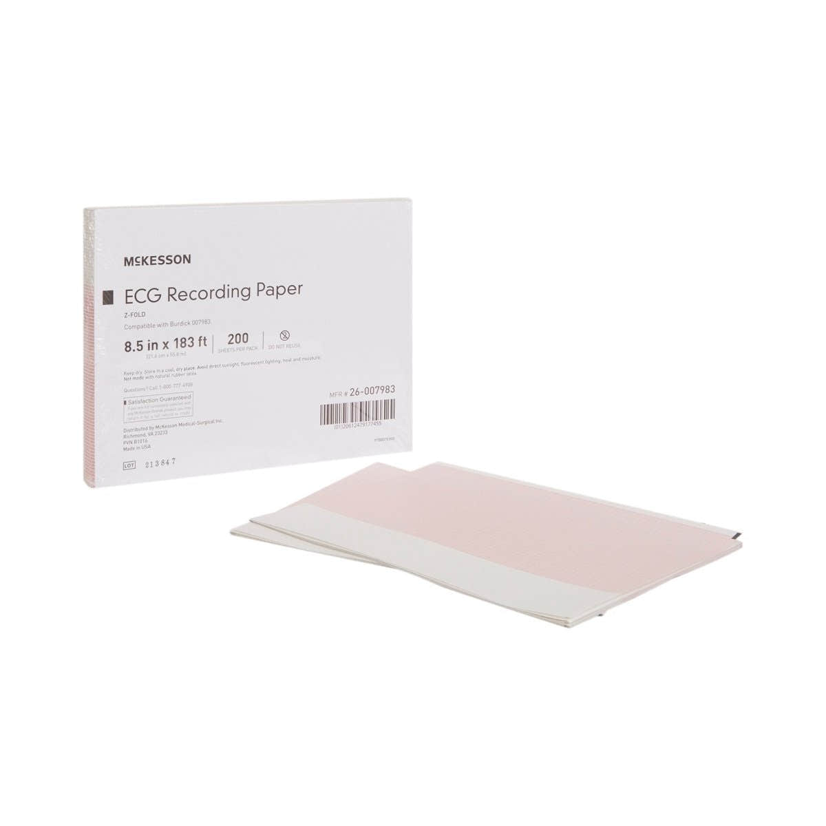 Mckesson Ecg Z Fold Recording Paper - 952266_CS - 1 Mckesson Ecg Z Fold Recording Paper - 952265_CS - 2
