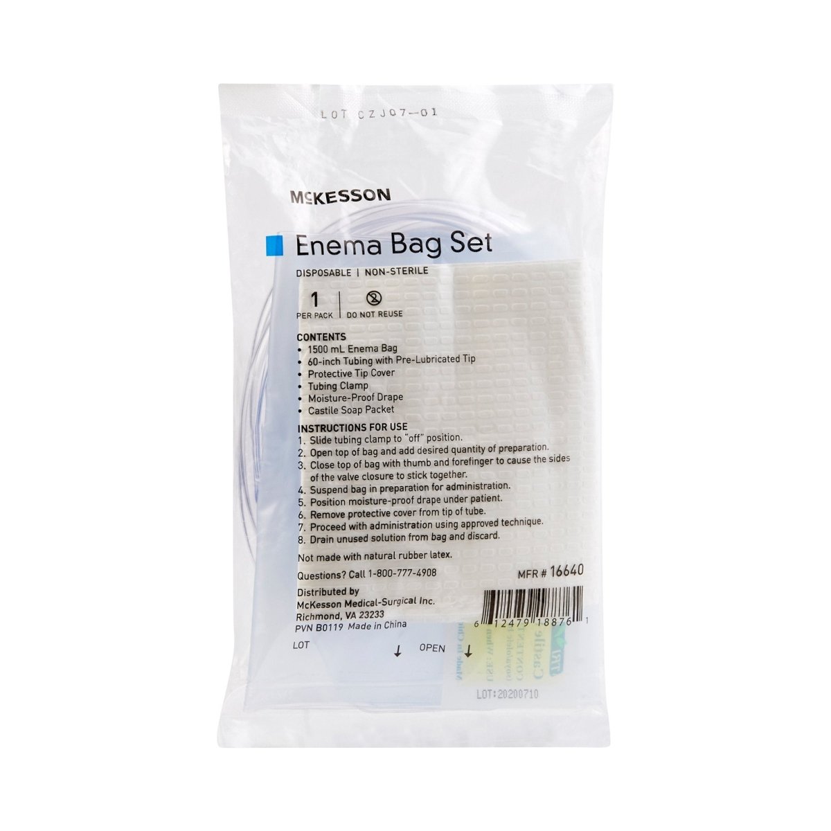 Mckesson Enema Bag Set - 854375_CS - 1 Mckesson Enema Bag Set - 854375_CS - 1