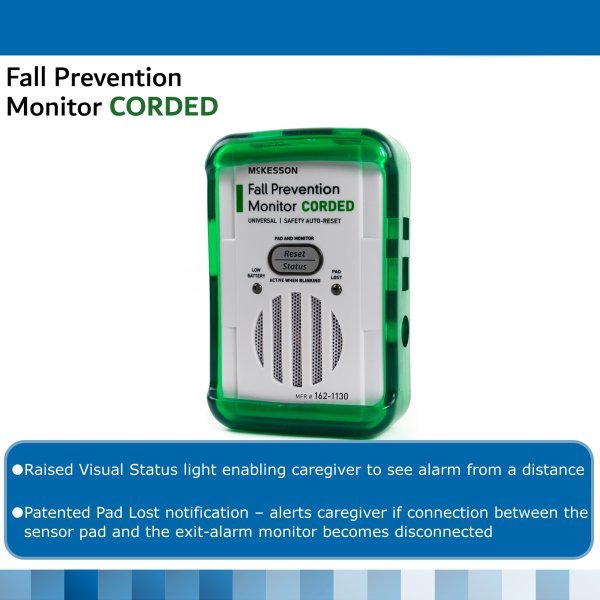 McKesson Fall Prevention Monitor for Use With Corded Weight-Sensing Bed, Chair Pads, Floor Mats and Seatbelts - 1020954_EA - 3 McKesson Fall Prevention Monitor for Use With Corded Weight-Sensing Bed, Chair Pads, Floor Mats and Seatbelts - 1020954_EA - 3