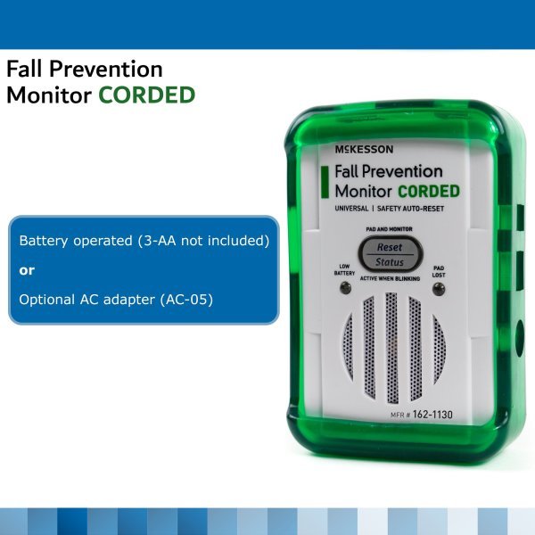 McKesson Fall Prevention Monitor for Use With Corded Weight-Sensing Bed, Chair Pads, Floor Mats and Seatbelts - 1020954_EA - 4 McKesson Fall Prevention Monitor for Use With Corded Weight-Sensing Bed, Chair Pads, Floor Mats and Seatbelts - 1020954_EA - 4